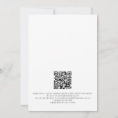 Einfaches QR-Code für Hochzeiten von Abend-Party Einladung (Rückseite)