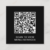 Einfaches QR-Code Geschäft Logo Text Quadratische Visitenkarte (Rückseite)