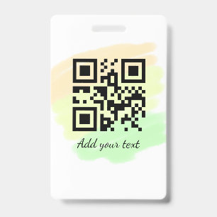 einfaches QR-Code hinzufügen Ihren Namen Text wass Ausweis