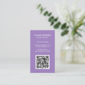 Einfaches QR-Code modern Visitenkarte (Stehend Vorderseite)