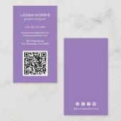 Einfaches QR-Code modern Visitenkarte (Vorne/Hinten)