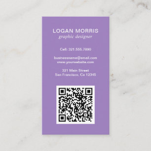 Einfaches QR-Code modern Visitenkarte