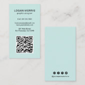 Einfaches QR-Code modern Visitenkarte (Vorne/Hinten)