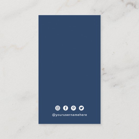 Einfaches QR-Code modern Visitenkarte (Rückseite)