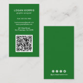 Einfaches QR-Code modern Visitenkarte (Vorne/Hinten)