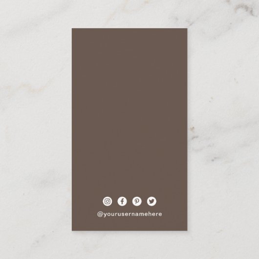 Einfaches QR-Code modern Visitenkarte (Rückseite)