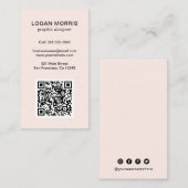 Einfaches QR-Code modern Visitenkarte (Vorne/Hinten)