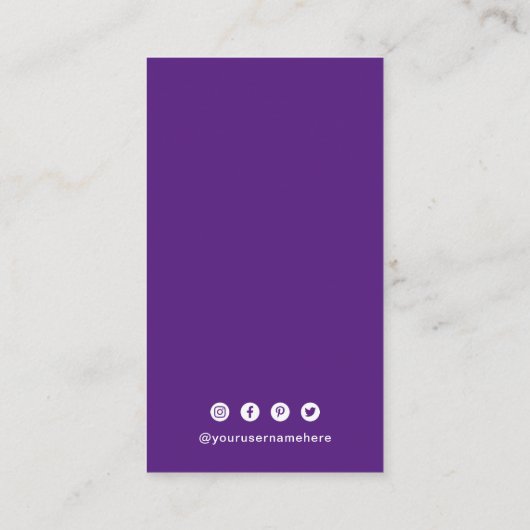 Einfaches QR-Code modern Visitenkarte (Rückseite)