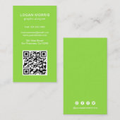 Einfaches QR-Code modern Visitenkarte (Vorne/Hinten)