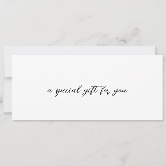 Einfaches QR Code Modernes Geschenkgutachten (Rückseite)