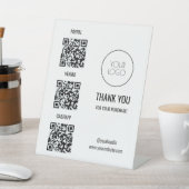 Einfaches QR Code Salon Business Sockelschild (In SItu)