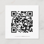 Einfaches QR-Code Schwarz-weiß Hochzeitsszenario R Begleitkarte (Rückseite)