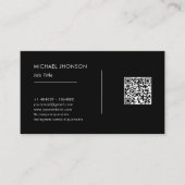 Einfaches QR-Code Schwarz-Weiß-Logo für soziale Me Visitenkarte (Vorderseite)
