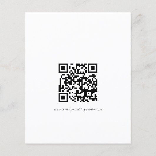 Einfaches QR Code Skript Hochzeit RSVP (Rückseite)
