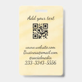 Einfaches QR-Code, um den Klassiker Ihres Namens h Ausweis (Back)