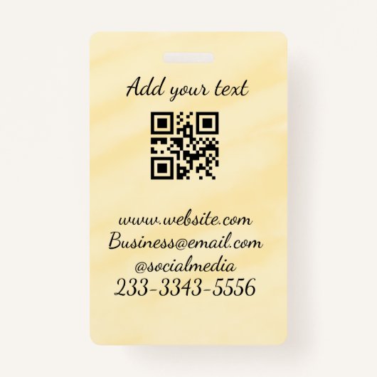 Einfaches QR-Code, um den Klassiker Ihres Namens h Ausweis (Vorderseite)