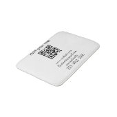 Einfaches QR-Code, um den Klassiker Ihres Namens h Badematte (Schrägansicht)