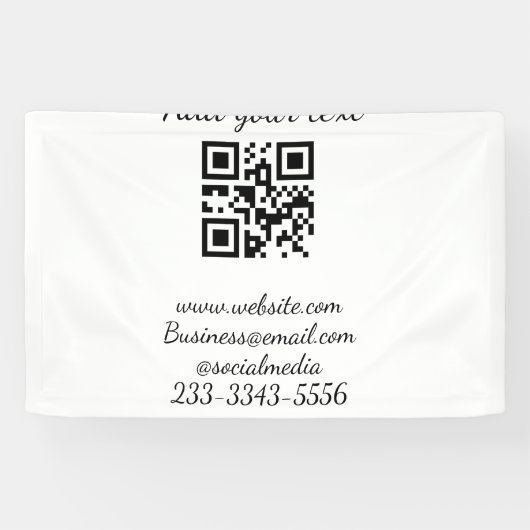 Einfaches QR-Code, um den Klassiker Ihres Namens h Banner (Horizontal)