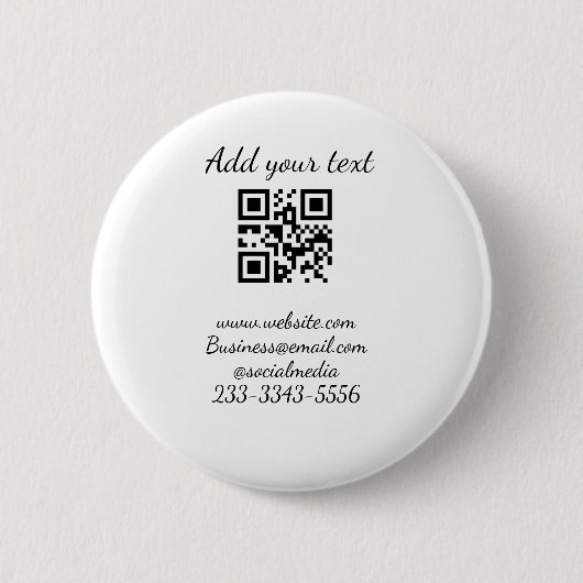 Einfaches QR-Code, um den Klassiker Ihres Namens h Button (Vorderseite)