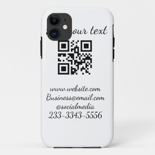 Einfaches QR-Code, um den Klassiker Ihres Namens h Case-Mate iPhone Hülle (Rückseite)