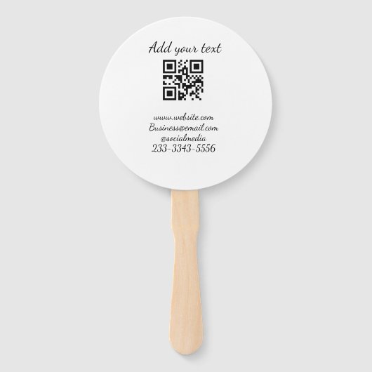 Einfaches QR-Code, um den Klassiker Ihres Namens h Fächer (Vorderseite)