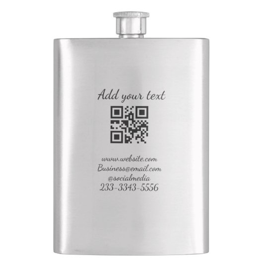 Einfaches QR-Code, um den Klassiker Ihres Namens h Flachmann (Vorderseite)