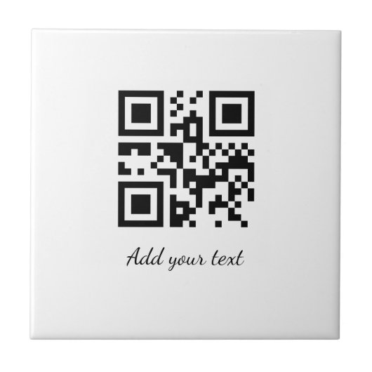Einfaches QR-Code, um den Klassiker Ihres Namens h Fliese (Vorderseite)