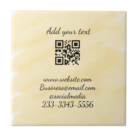 Einfaches QR-Code, um den Klassiker Ihres Namens h Fliese (Vorderseite)