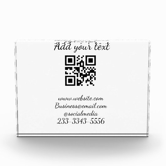 Einfaches QR-Code, um den Klassiker Ihres Namens h Fotoblock (Vorderseite)