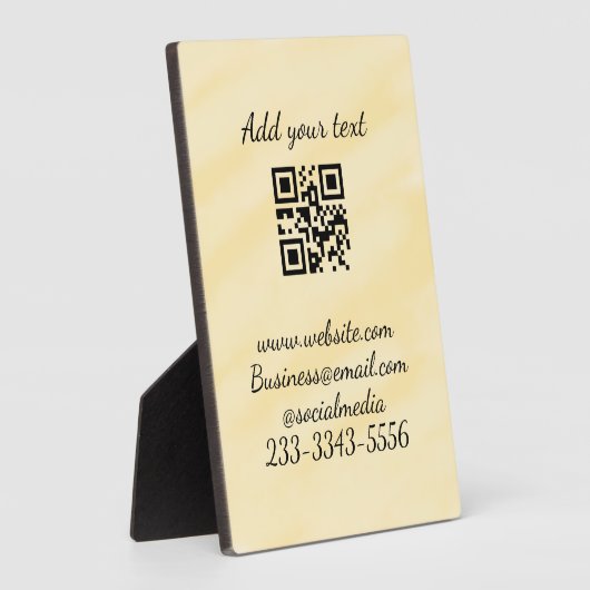 Einfaches QR-Code, um den Klassiker Ihres Namens h Fotoplatte (Seite)