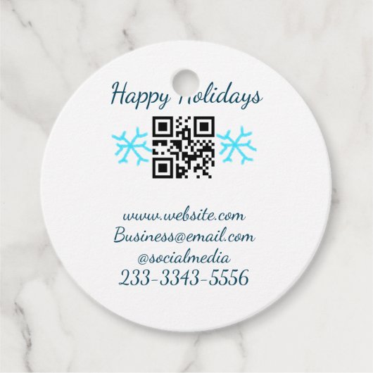 Einfaches QR-Code, um den Klassiker Ihres Namens h Geschenkanhänger (Vorderseite)