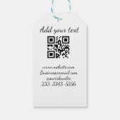 Einfaches QR-Code, um den Klassiker Ihres Namens h Geschenkanhänger (Rückseite)