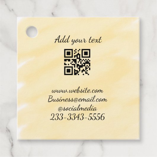 Einfaches QR-Code, um den Klassiker Ihres Namens h Geschenkanhänger (Vorderseite)