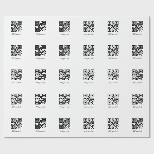 Einfaches QR-Code, um den Klassiker Ihres Namens h Geschenkpapier (Flach)