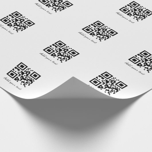 Einfaches QR-Code, um den Klassiker Ihres Namens h Geschenkpapier (Ecke)