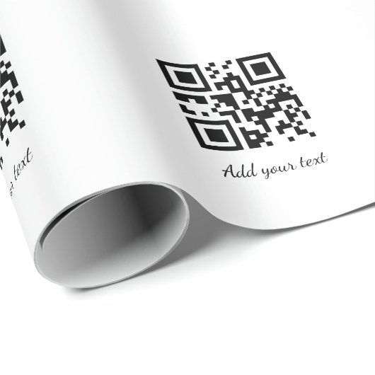 Einfaches QR-Code, um den Klassiker Ihres Namens h Geschenkpapier (Rolleneckpunkt)