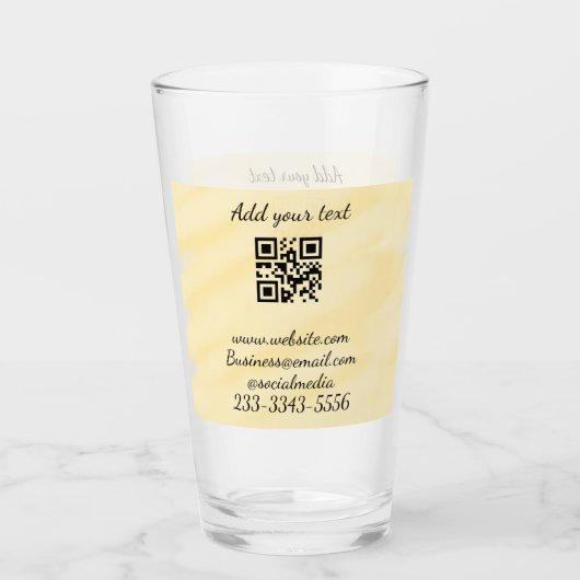 Einfaches QR-Code, um den Klassiker Ihres Namens h Glas (Vorderseite)