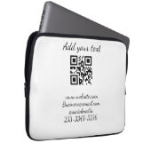 Einfaches QR-Code, um den Klassiker Ihres Namens h Laptopschutzhülle (Vorne Rechts)