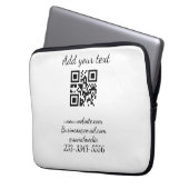 Einfaches QR-Code, um den Klassiker Ihres Namens h Laptopschutzhülle (Vorderseite Links)