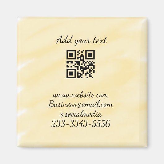 Einfaches QR-Code, um den Klassiker Ihres Namens h Magnet (Vorne)