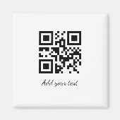 Einfaches QR-Code, um den Klassiker Ihres Namens h Magnet (Vorne)