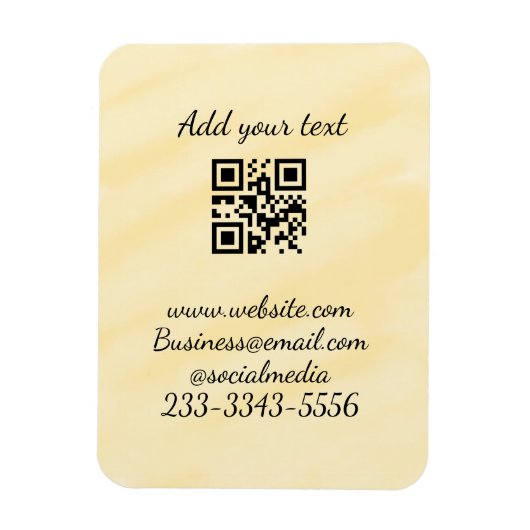 Einfaches QR-Code, um den Klassiker Ihres Namens h Magnet (Vertikal)