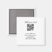 Einfaches QR-Code, um den Klassiker Ihres Namens h Magnet (Vorderseite/Rückseite)
