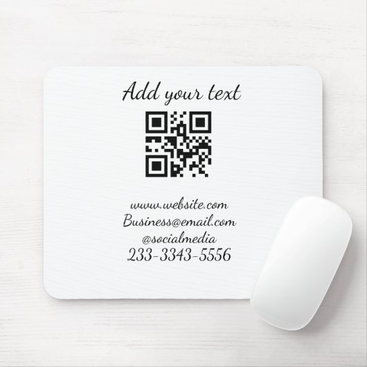 Einfaches QR-Code, um den Klassiker Ihres Namens h Mousepad (Mit Mouse)
