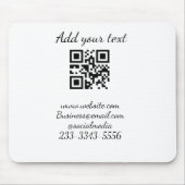 Einfaches QR-Code, um den Klassiker Ihres Namens h Mousepad (Vorne)