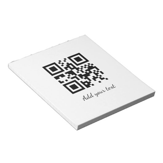 Einfaches QR-Code, um den Klassiker Ihres Namens h Notizblock (angewinkelt)