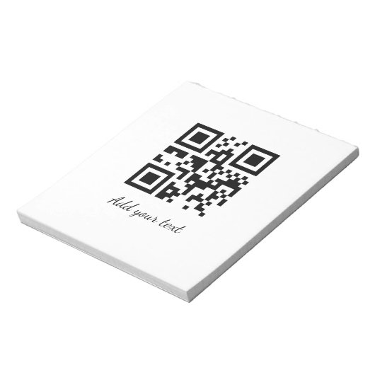 Einfaches QR-Code, um den Klassiker Ihres Namens h Notizblock (Rotiert)