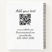 Einfaches QR-Code, um den Klassiker Ihres Namens h Notizblock (Rückseite)