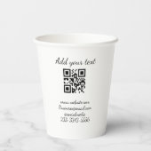 Einfaches QR-Code, um den Klassiker Ihres Namens h Pappbecher (Rückseite)