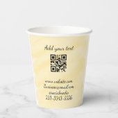 Einfaches QR-Code, um den Klassiker Ihres Namens h Pappbecher (Rückseite)